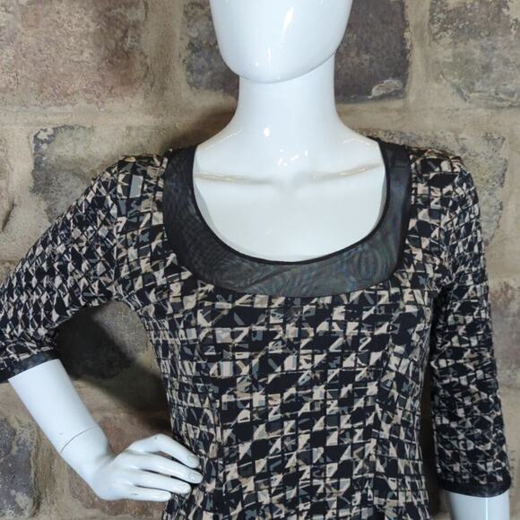 Double Jeu Paris Dress Woman's Small Black Gray Tulle Trim Layered‎ Netting - Picture 3 of 13